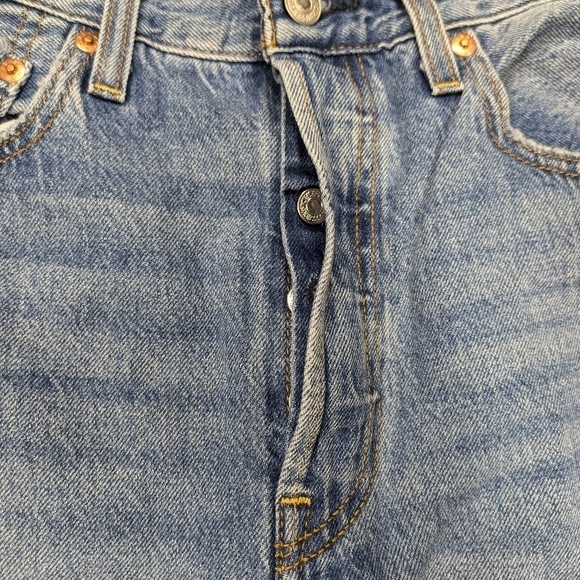 Levi's Jeans Women's 27 Blue After Love Ribcage Straight Ankle High-Rise Premium - Picture 3 of 10